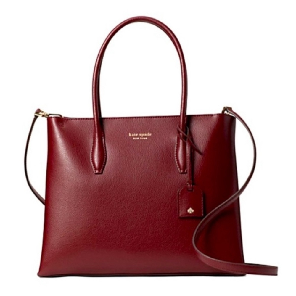 Kate Spade Burgundy Leather Tote Bag